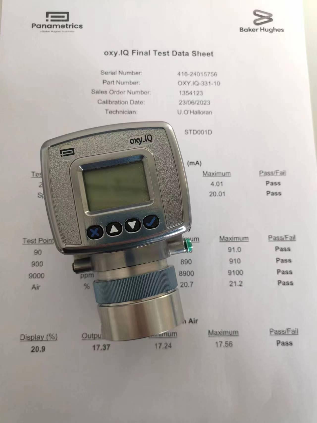 美国GE微量氧分析仪（全新原装，） OXY.IQ-331-10  （防爆款）