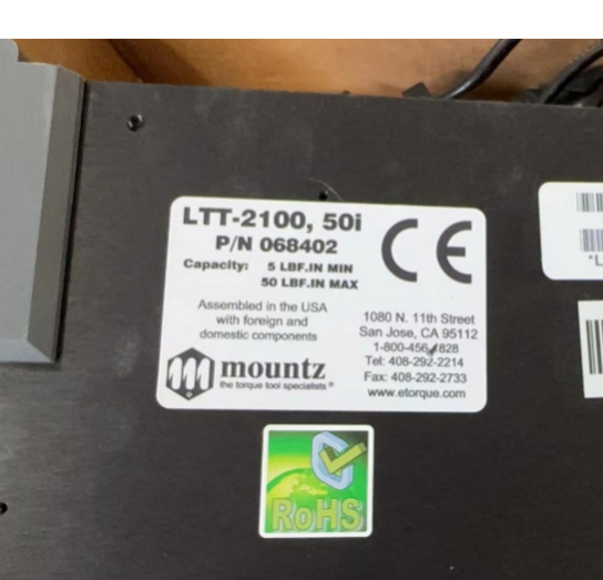 美国蒙士扭矩测试仪Mountz LTT-2100, 50i&nbsp;LTT50i Torque Analyzer (5-50 lbf.in) #068402