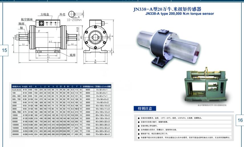 转矩转速传感器 JN899-JN338-2000A